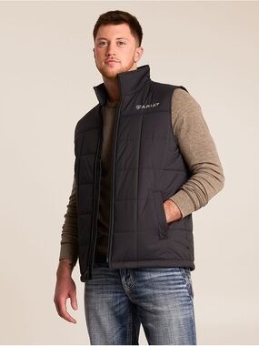 Ariat Men’s Charcoal Quilted Vest